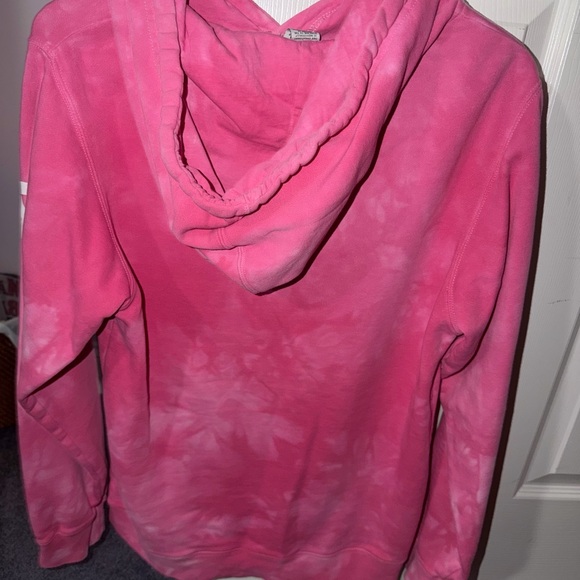 Pink Tie-Dye Hoodie- Breast Cancer Awareness Symbol - Picture 3 of 5